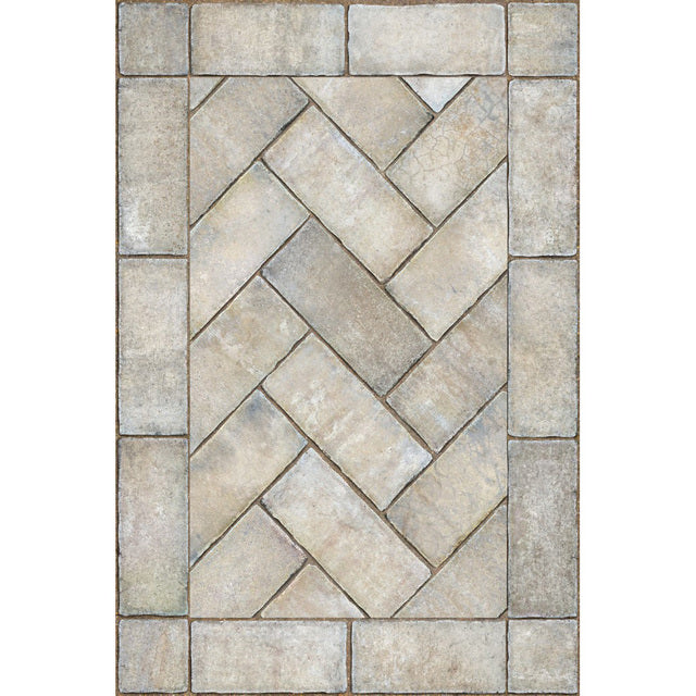 Williamsburg Herringbone Grand Illumination Vinyl Floor Cloth