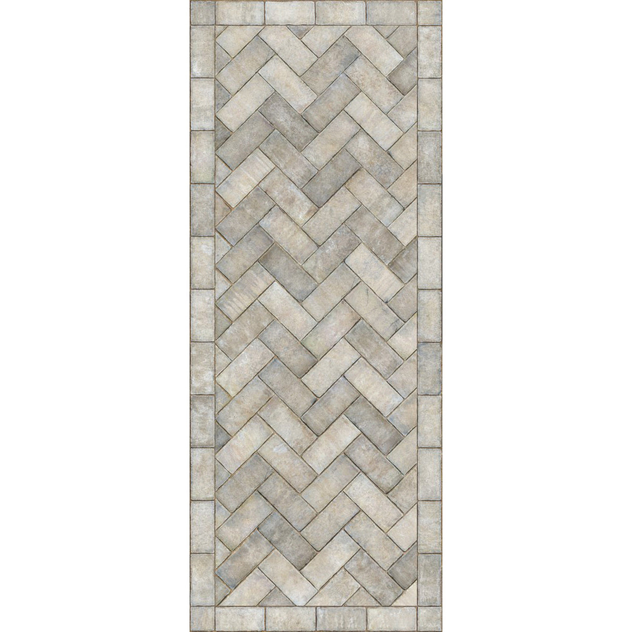 Williamsburg Herringbone Grand Illumination Vinyl Floor Cloth