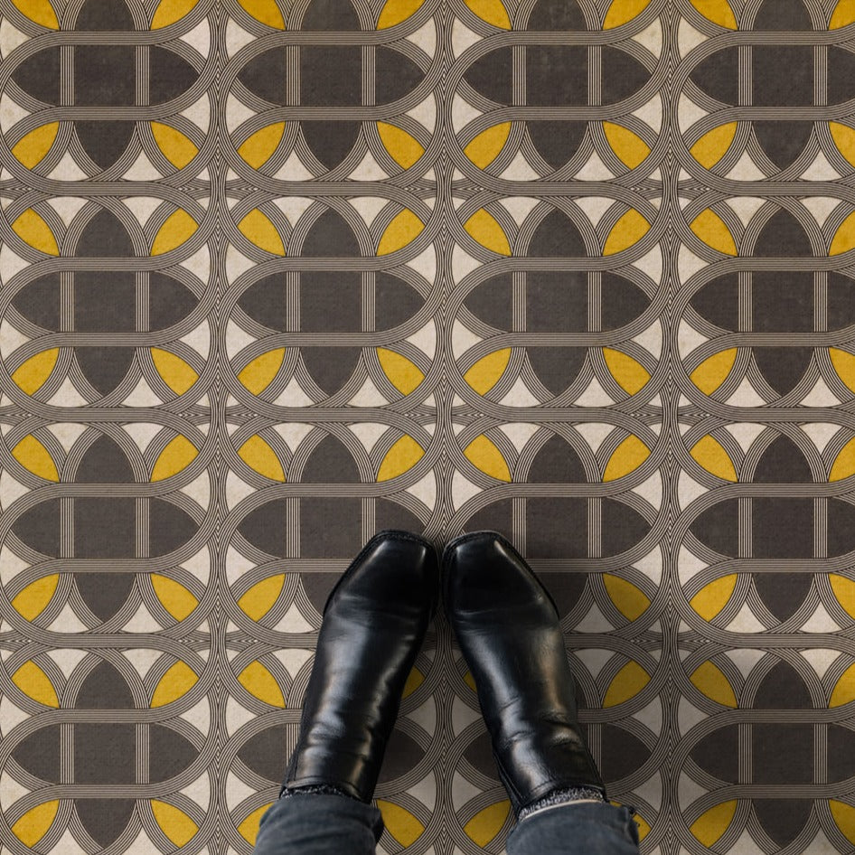 Williamsburg Lamerie Lattice Paul Revere Vinyl Floor Cloth