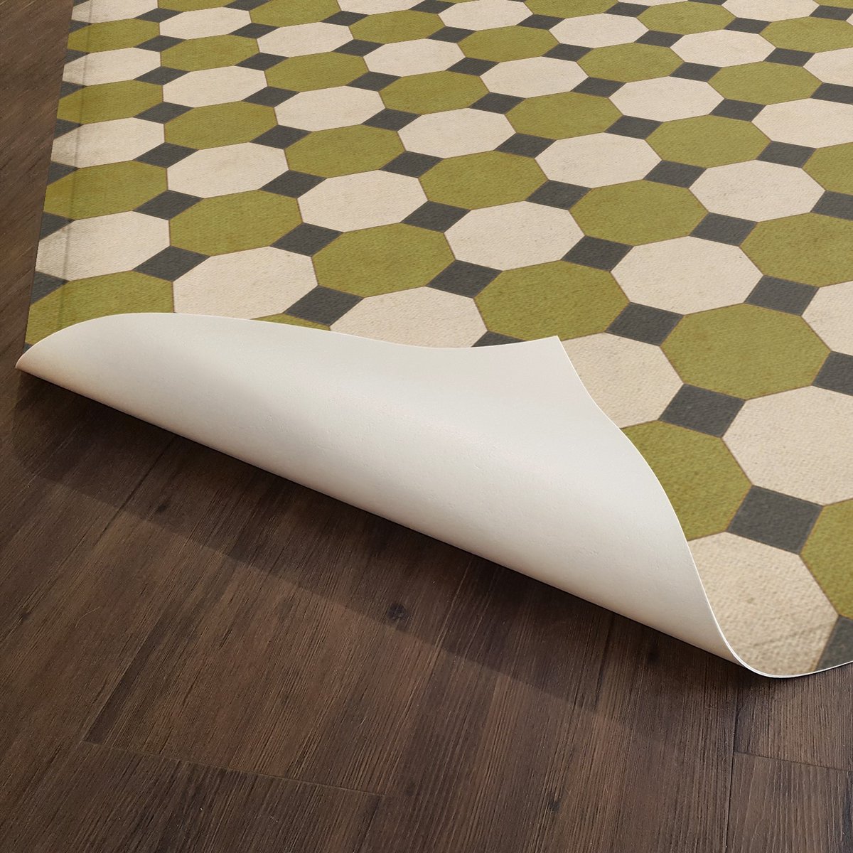 Williamsburg Octagons Sherman Vinyl Floor Cloth