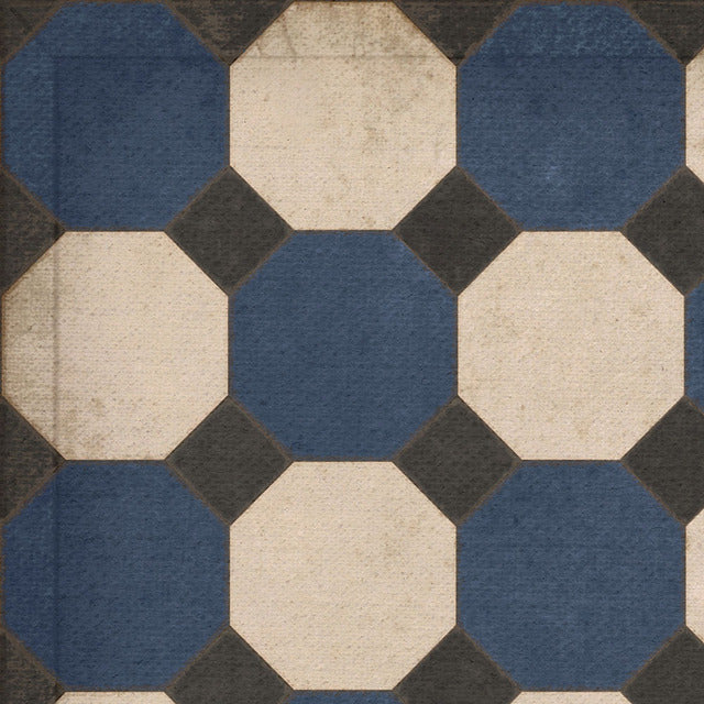 Williamsburg Octagons Washington Vinyl Floor Cloth
