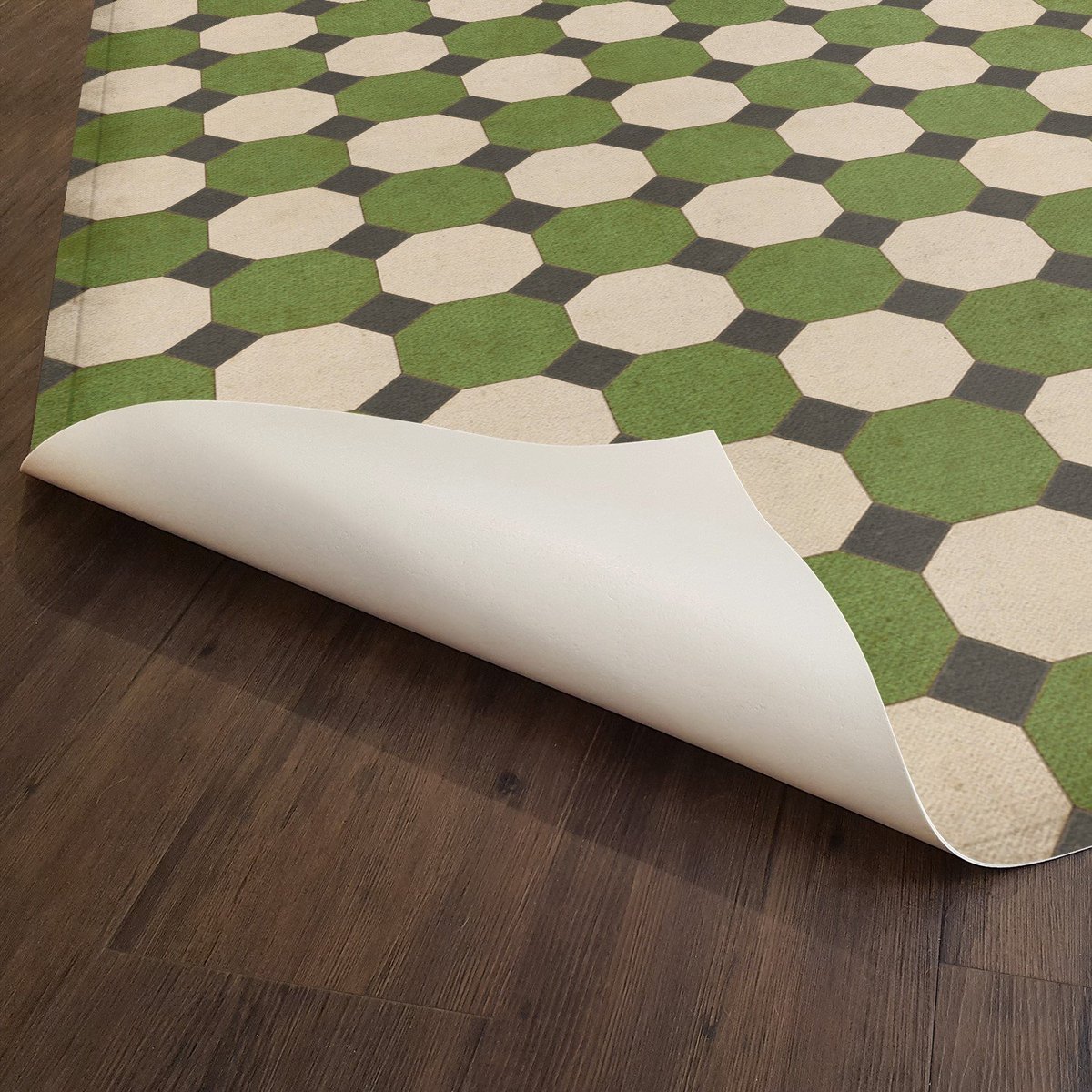 Williamsburg Octagons Wythe Vinyl Floor Cloth