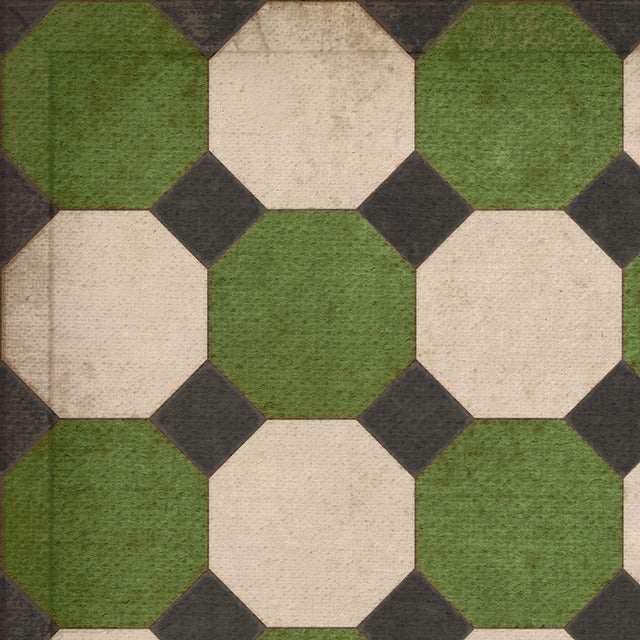 Williamsburg Octagons Wythe Vinyl Floor Cloth