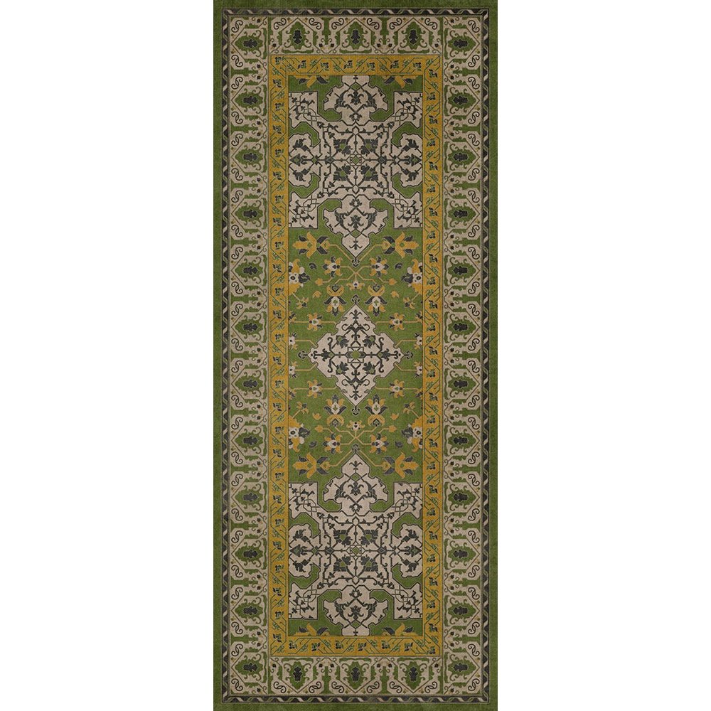 Williamsburg Star Ushak Earths Charms Vinyl Floor Cloth