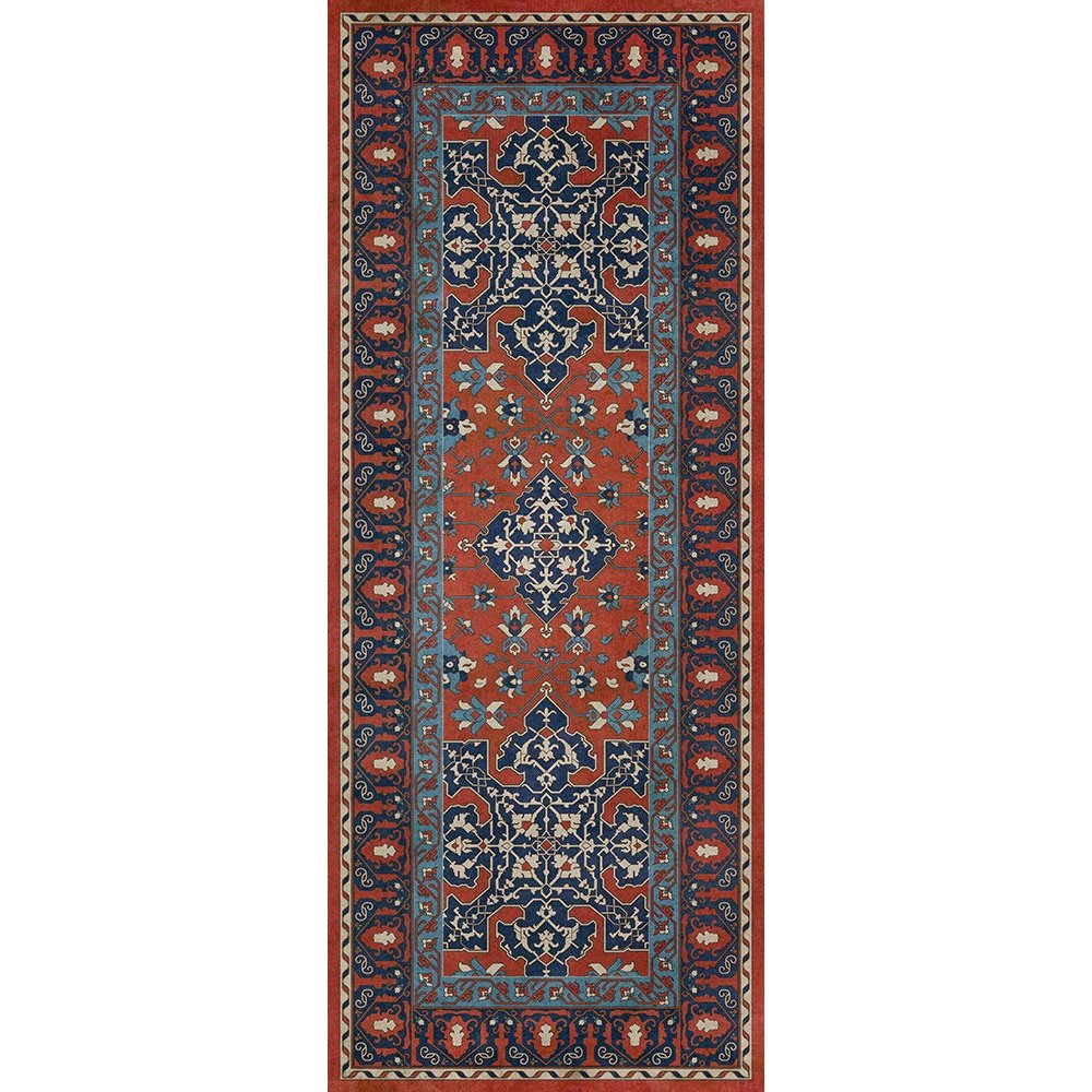 Williamsburg Star Ushak Ever Burning Stars Vinyl Floor Cloth