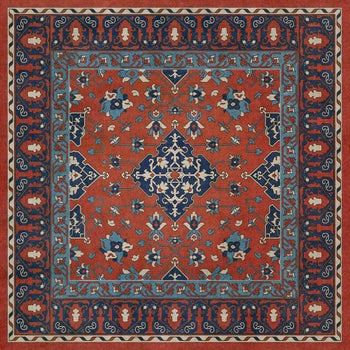 Williamsburg Star Ushak Ever Burning Stars Vinyl Floor Cloth
