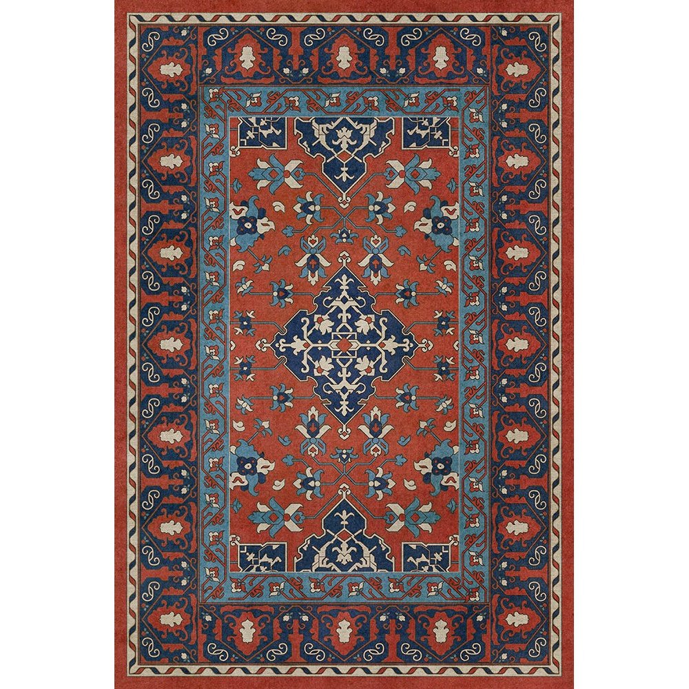 Williamsburg Star Ushak Ever Burning Stars Vinyl Floor Cloth