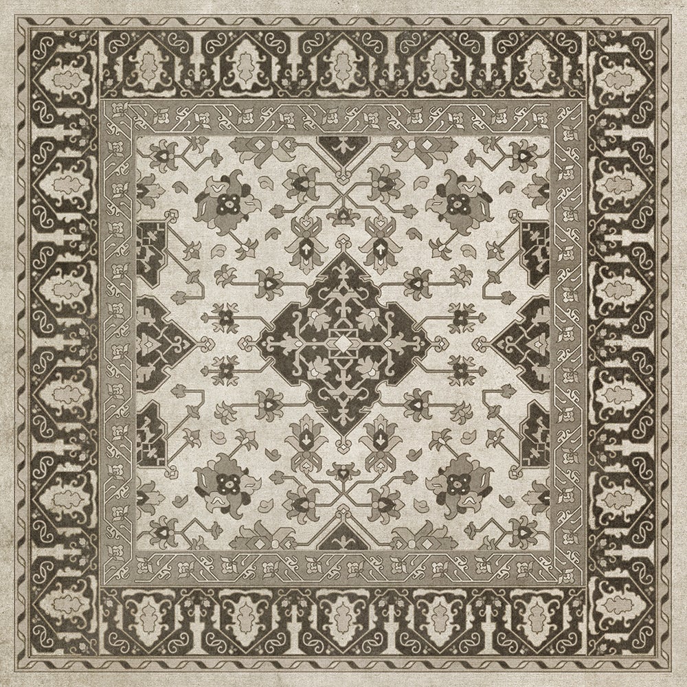 Williamsburg Star Ushak Majesty Shining Vinyl Floor Cloth
