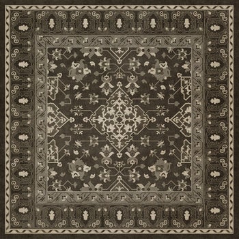 Williamsburg Star Ushak Ray Of The Night Vinyl Floor Cloth