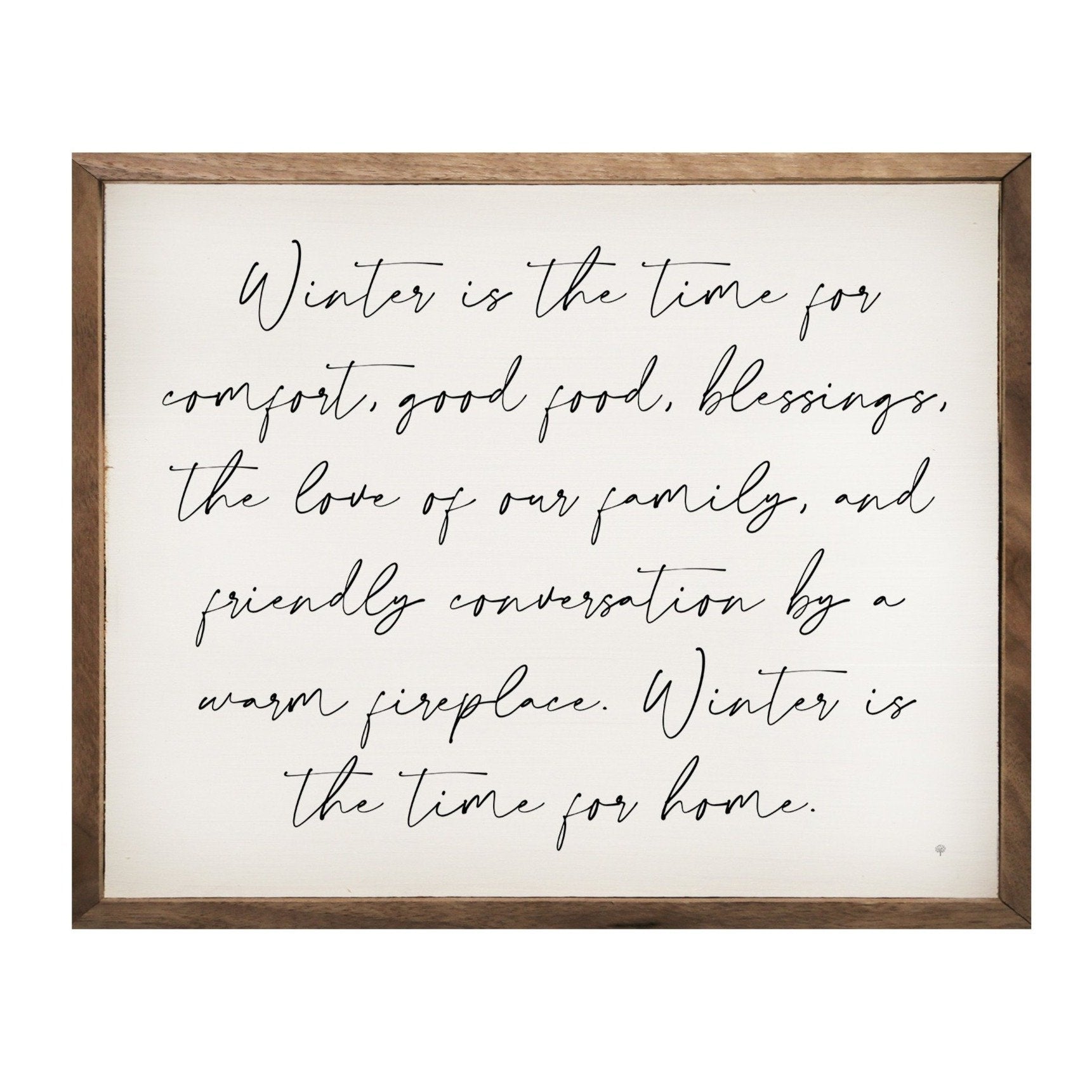 Winter Is The Time Wood Framed Print