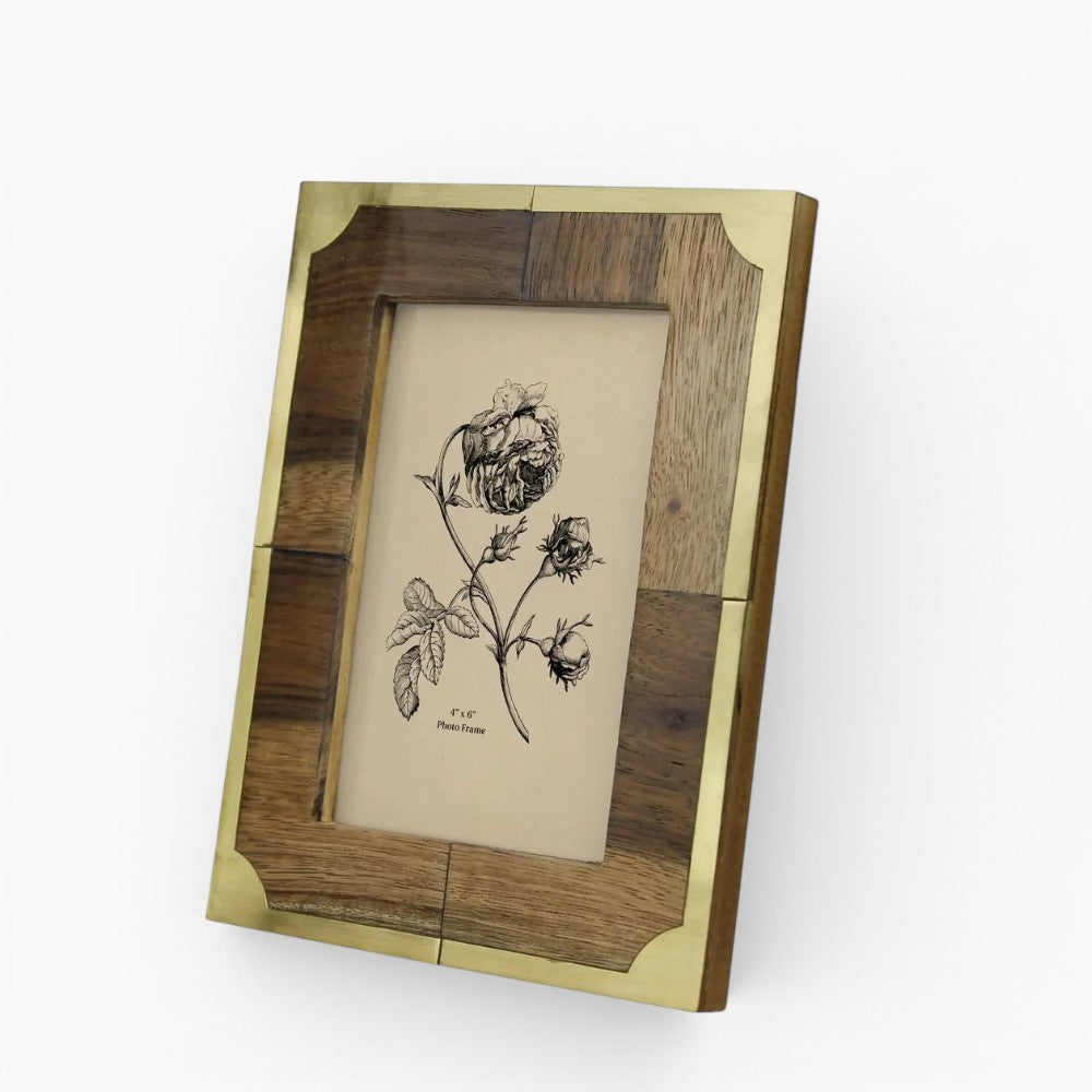 Teak & Brass Frame