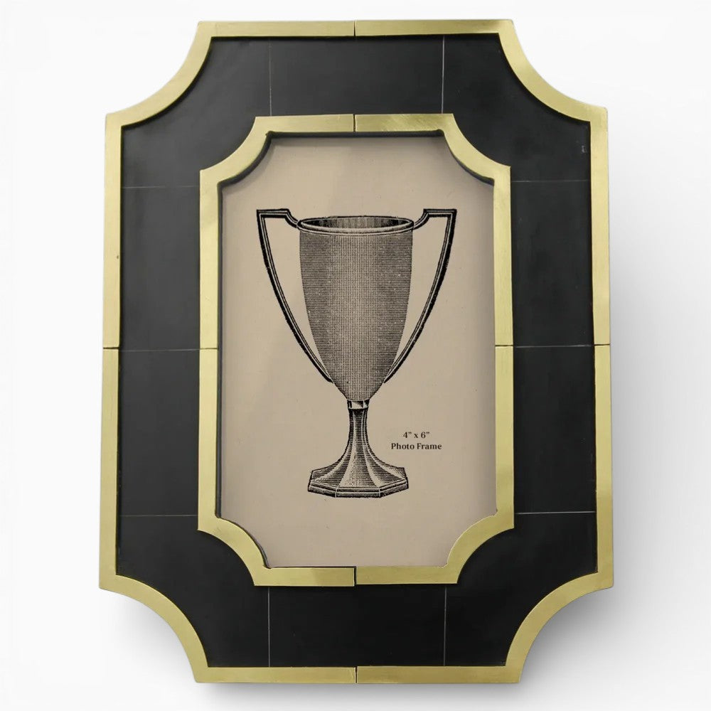 Marbled Resin & Brass Frame