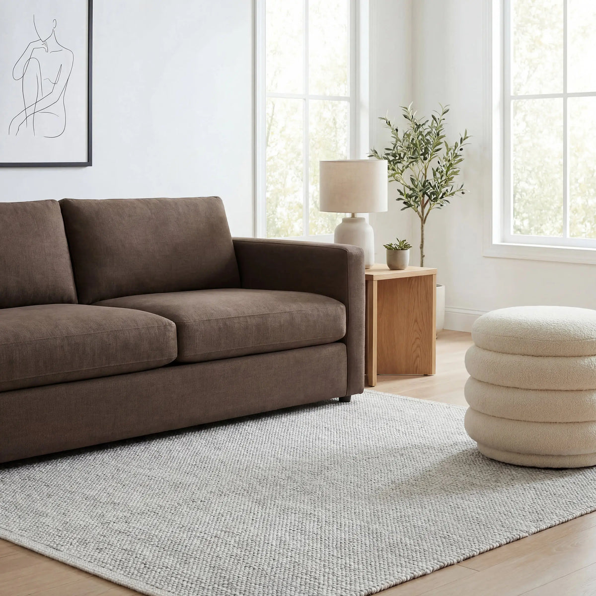 Dash & Albert Pebble Handwoven Performance Rug