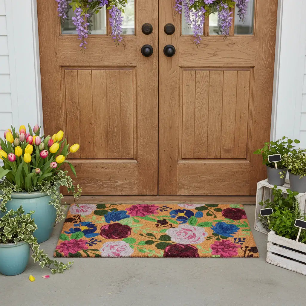 Boho Flowers Doormat