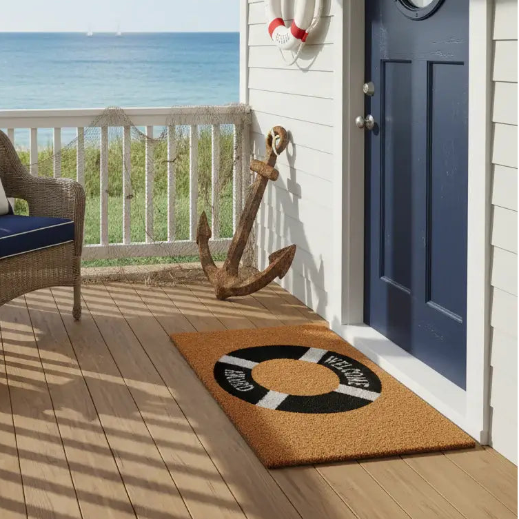 Welcome Aboard Buoy Doormat