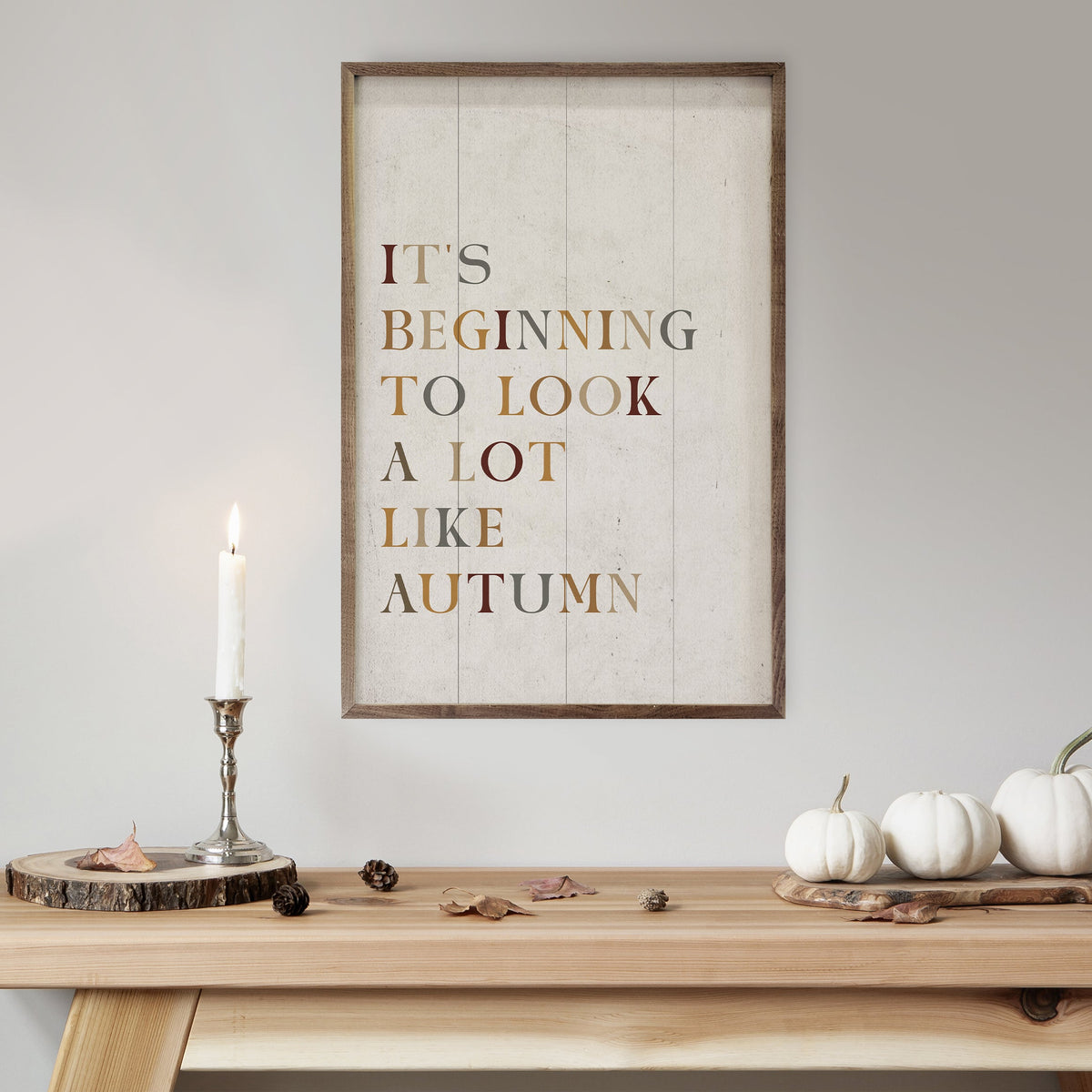 A Lot Like Autumn Wood Framed Print