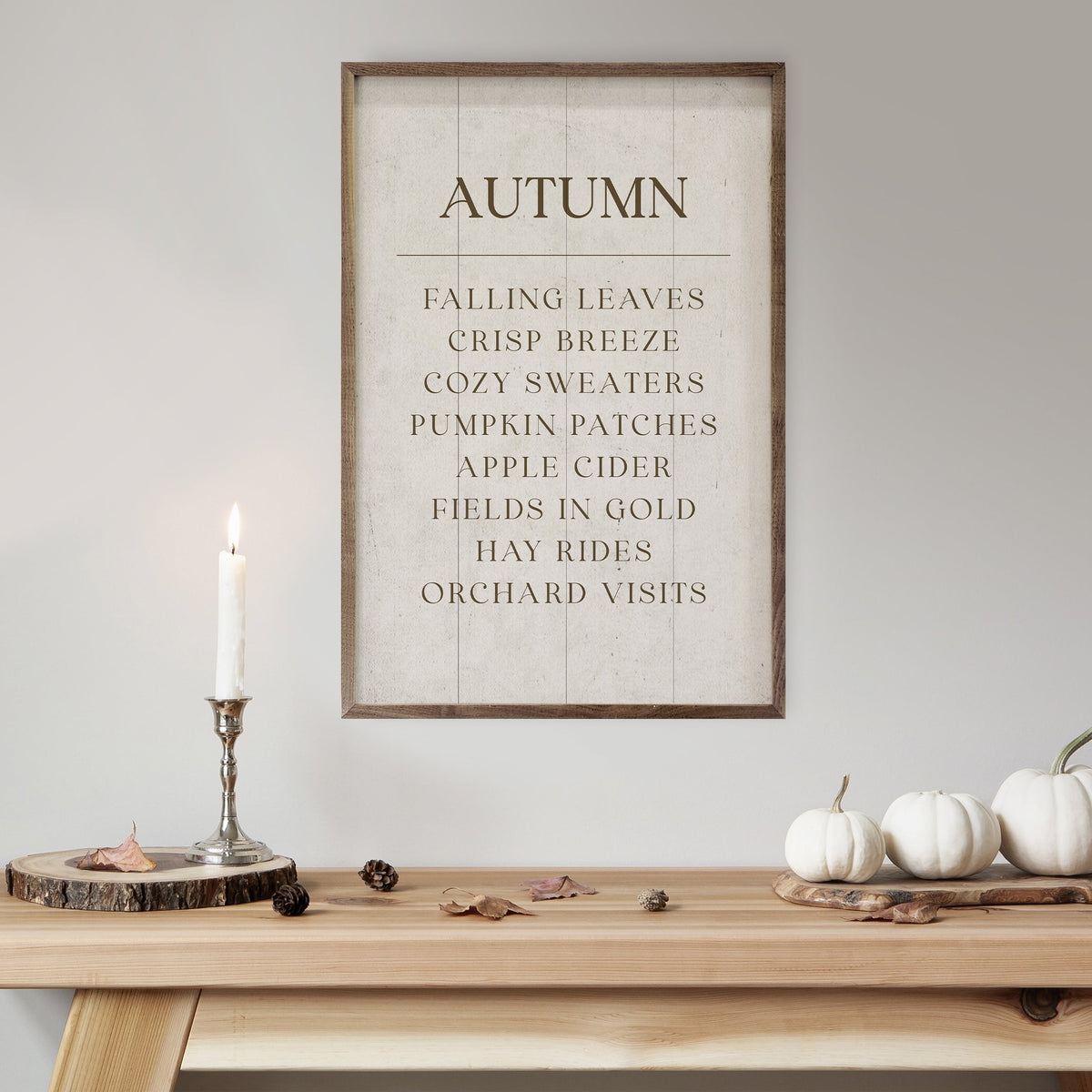Autumn Comforts Wood Framed Print