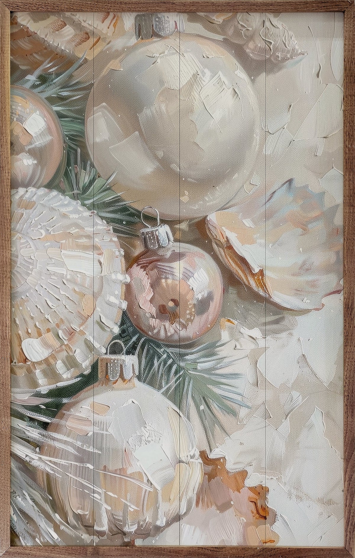 Christmas Shells II Wood Framed Print