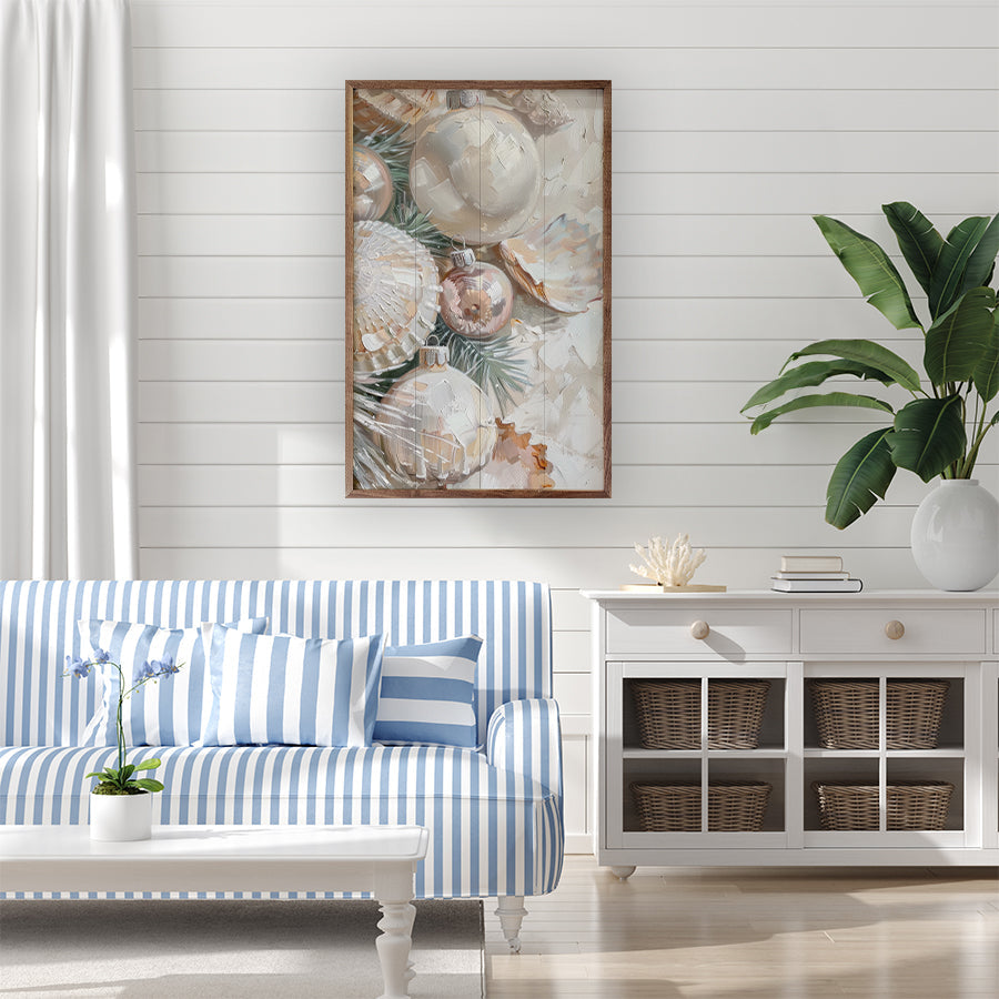 Christmas Shells II Wood Framed Print