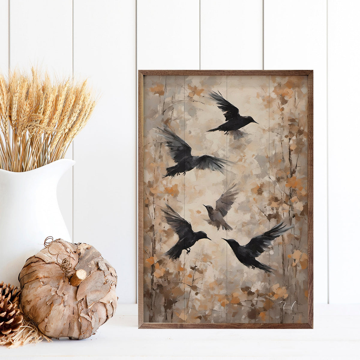 Crows Wood Framed Print