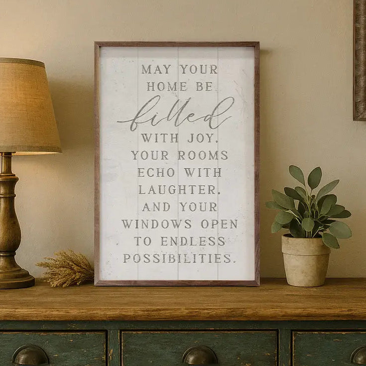 May Your Home Be Filled Wood Framed Print