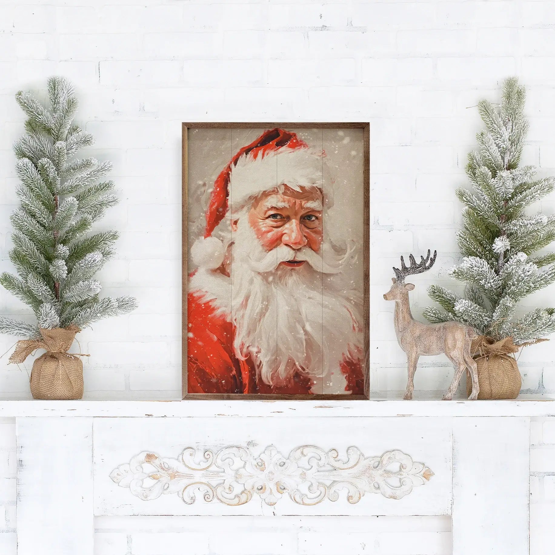 Mister Claus Wood Framed Print