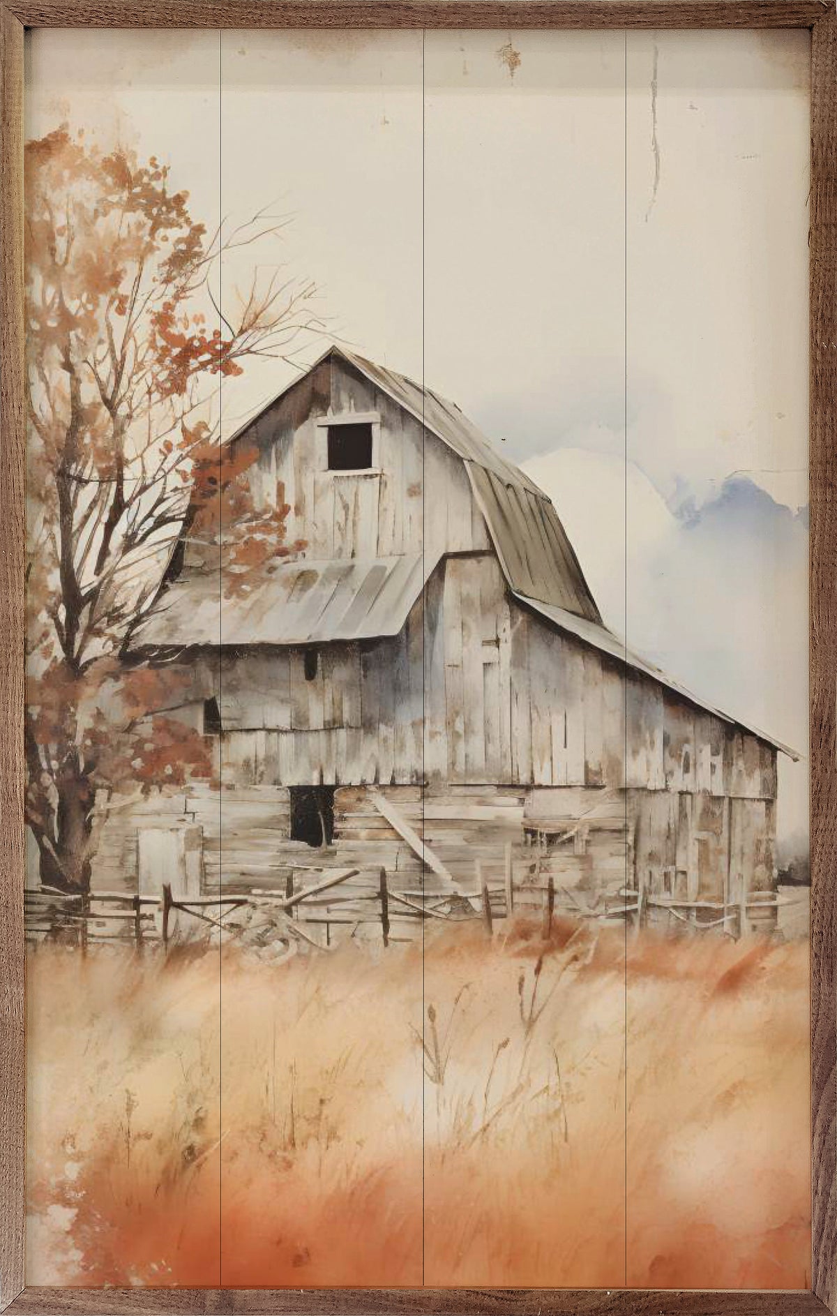 Rustic Barn Wood Framed Print