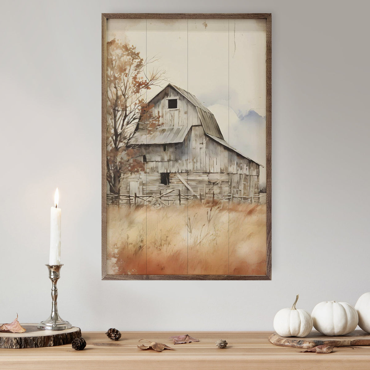 Rustic Barn Wood Framed Print