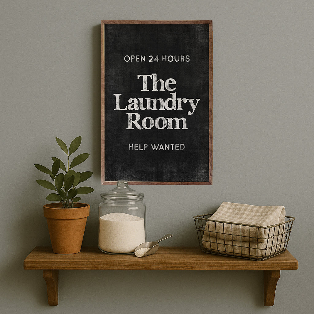 The Laundry Room Wood Framed Print