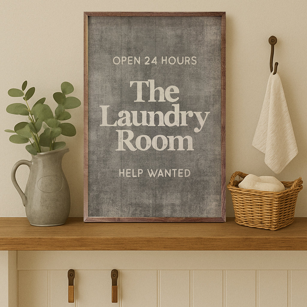 The Laundry Room Wood Framed Print