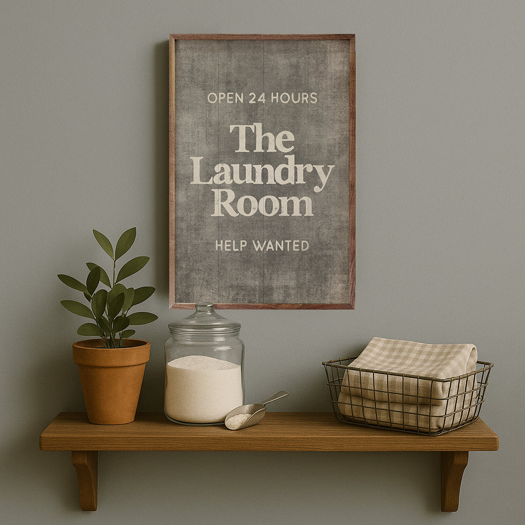 The Laundry Room Wood Framed Print