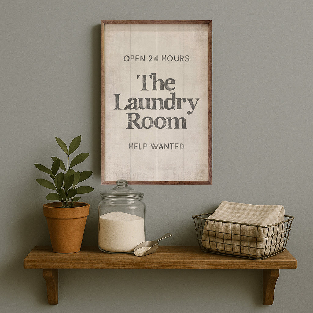 The Laundry Room Wood Framed Print