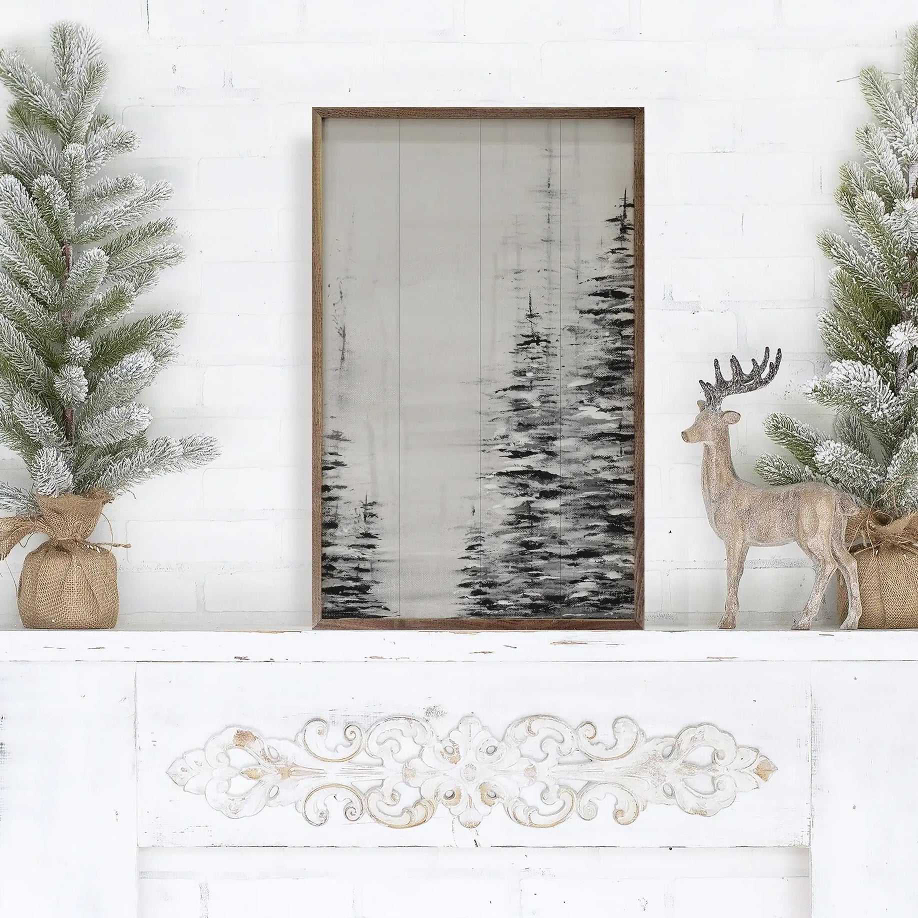 Woodsy Wood Framed Print