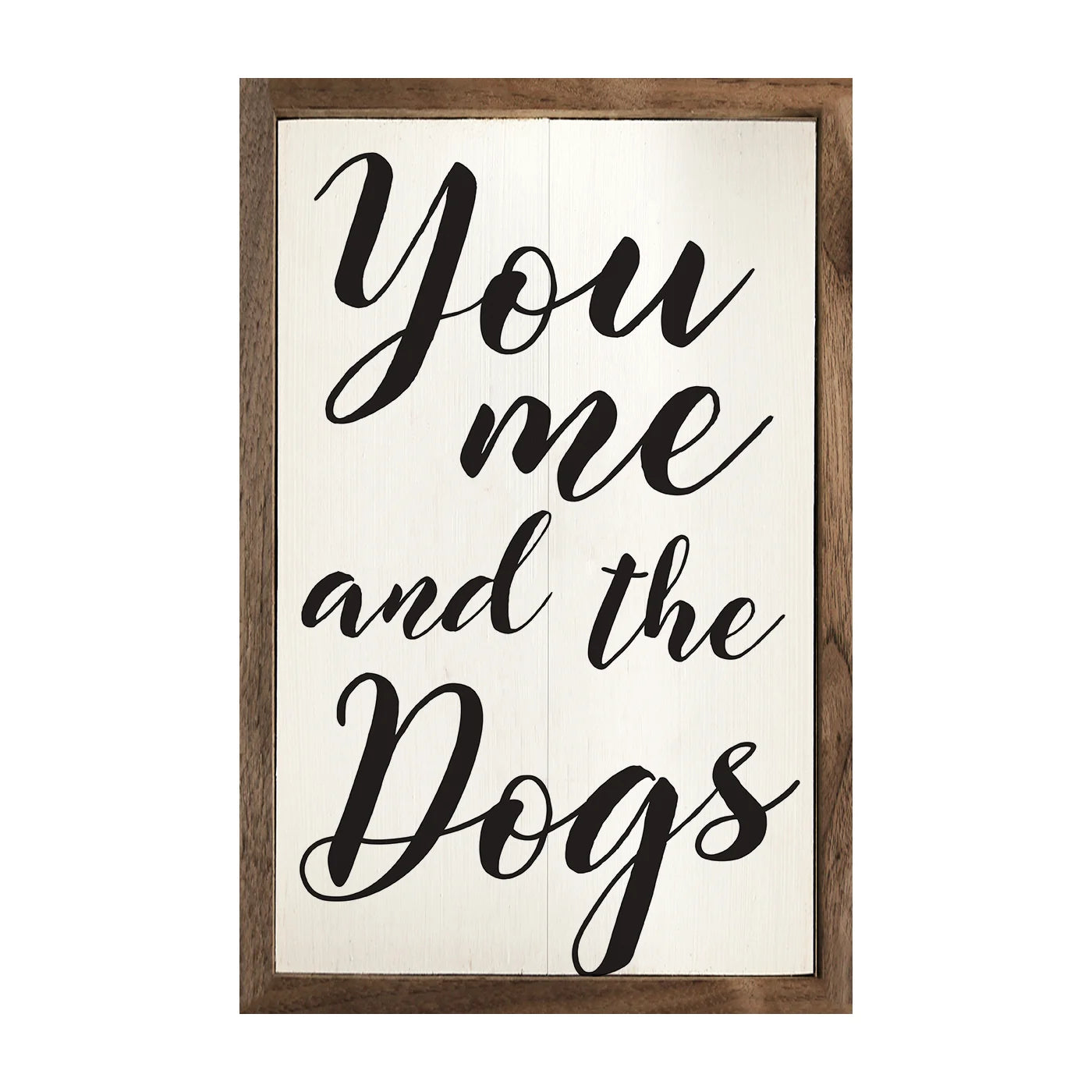 You Me And The Dogs Wood Framed Print