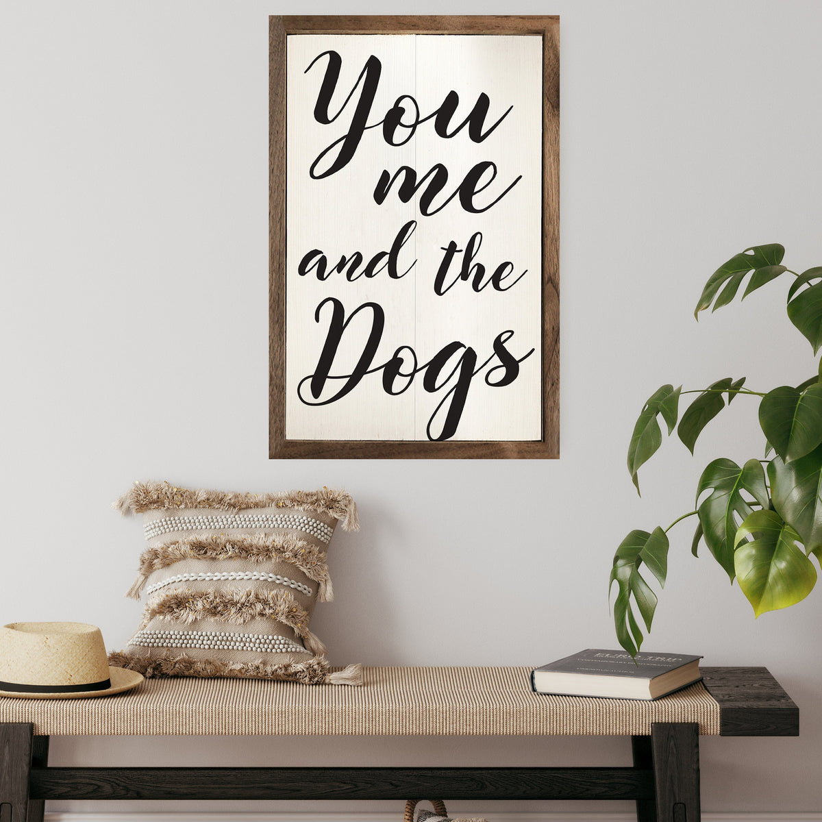 You Me And The Dogs Wood Framed Print