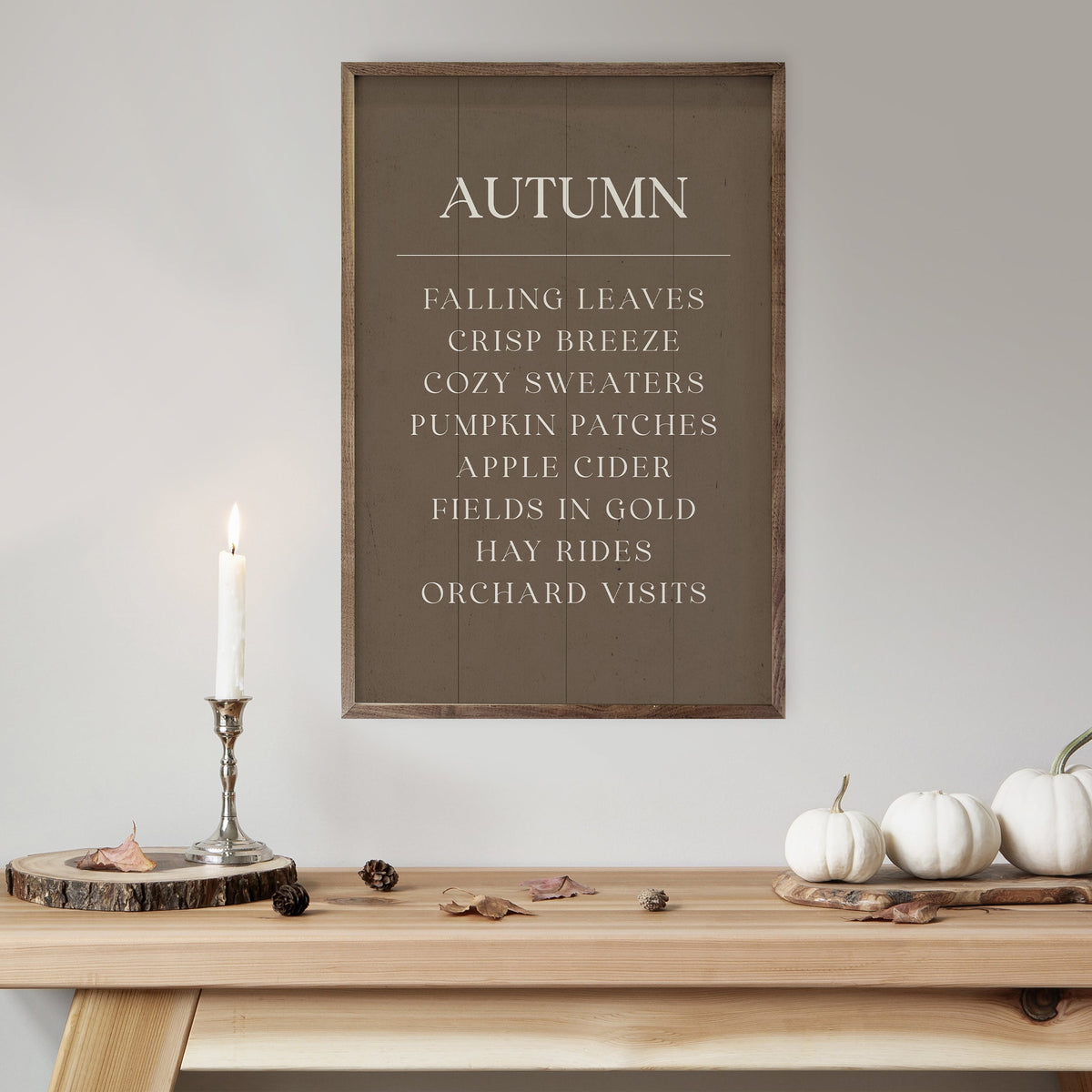 Autumn Comforts Wood Framed Print