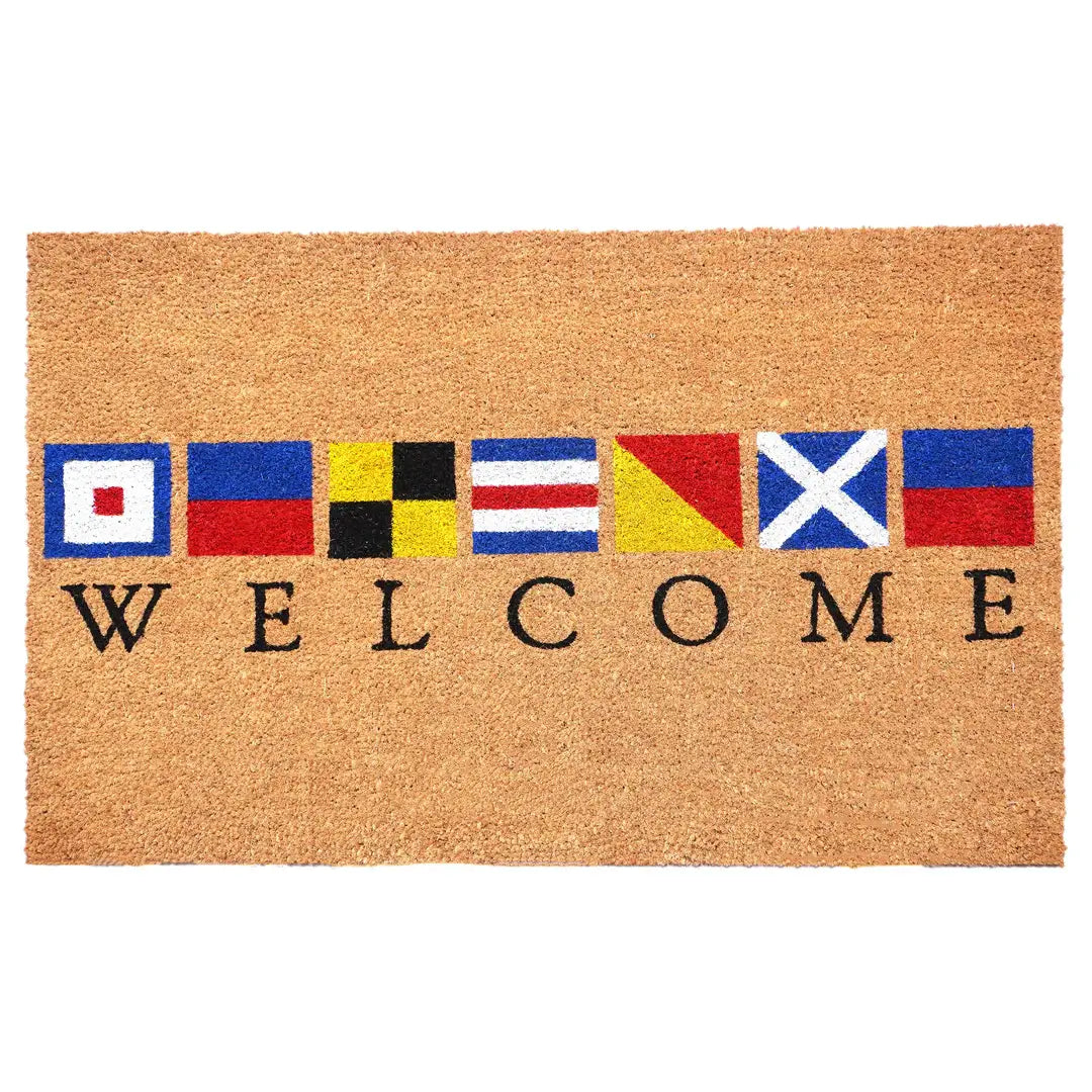 Nautical Flags Welcome Doormat
