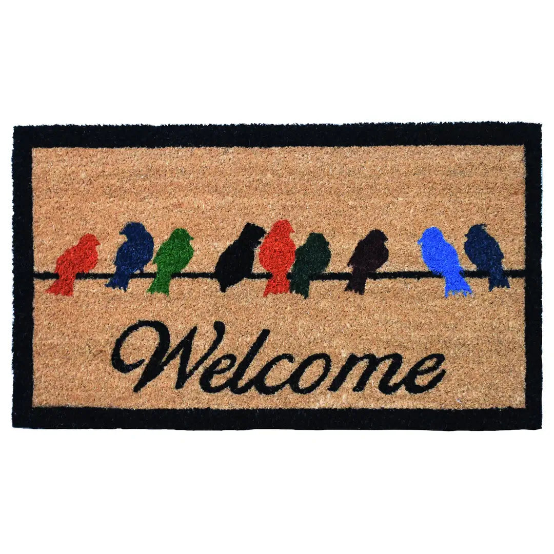 Birds On A Wire Doormat