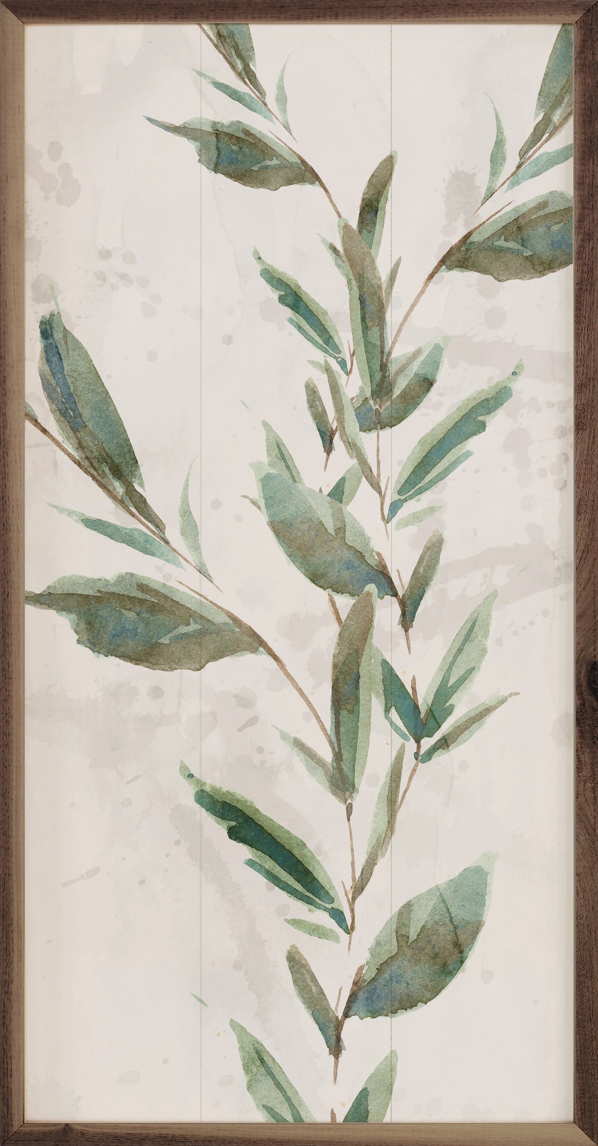 Botanical Panel 2 One Vine By Nina Blue Wood Framed Print