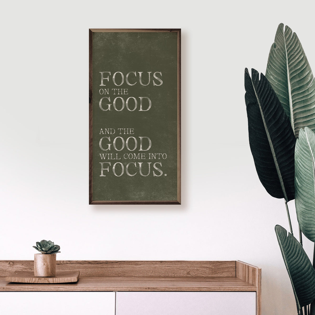 Focus On The Good Wood Framed Print