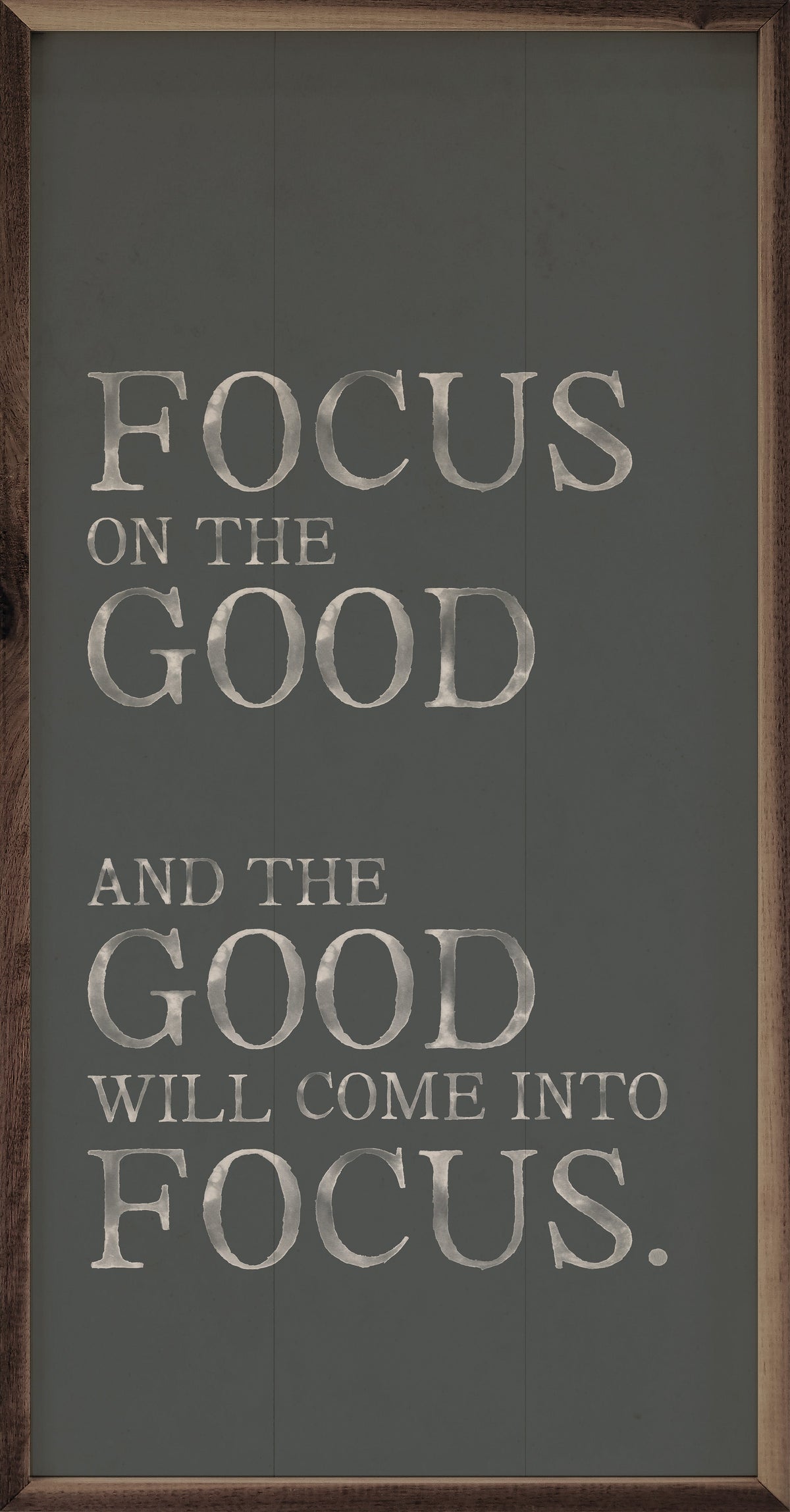 Focus On The Good Wood Framed Print