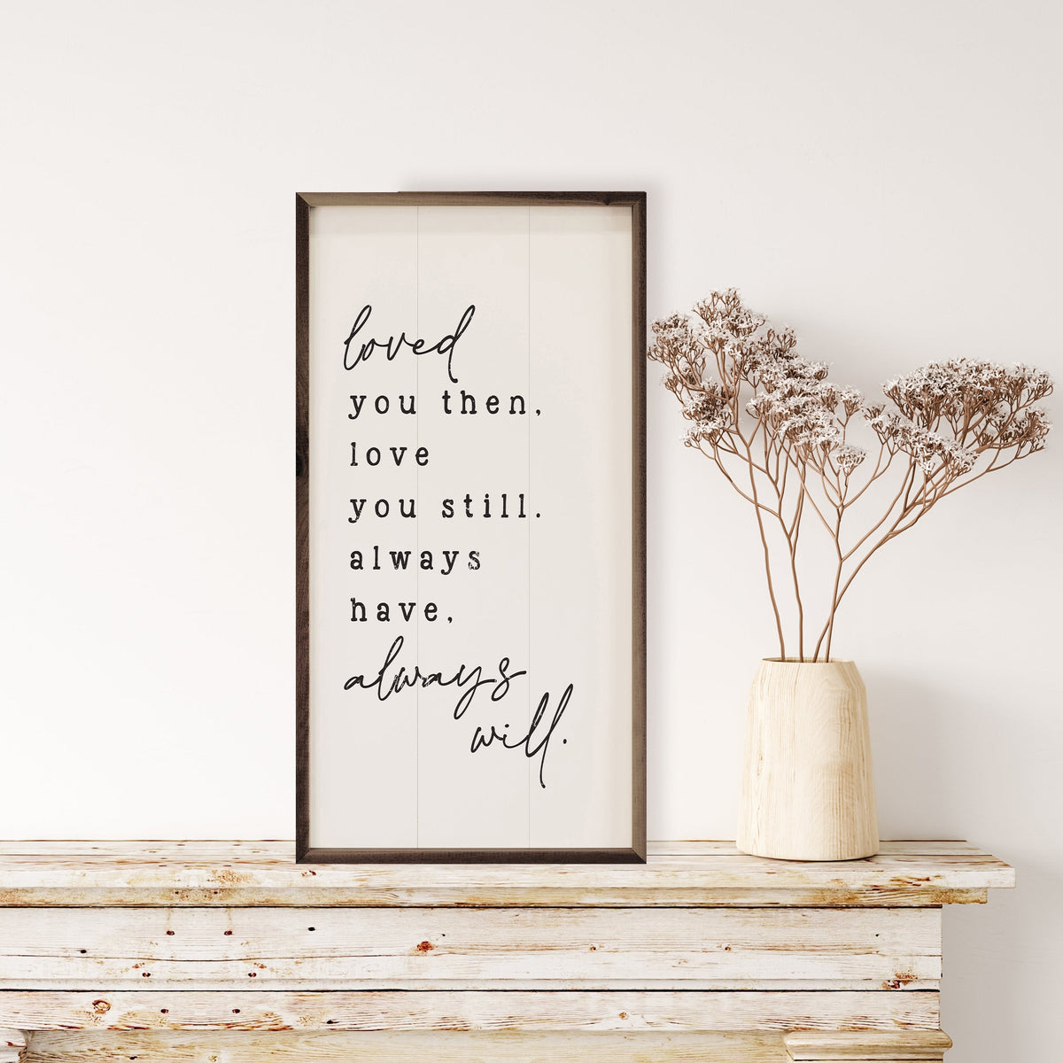 Loved You Then Wood Framed Print