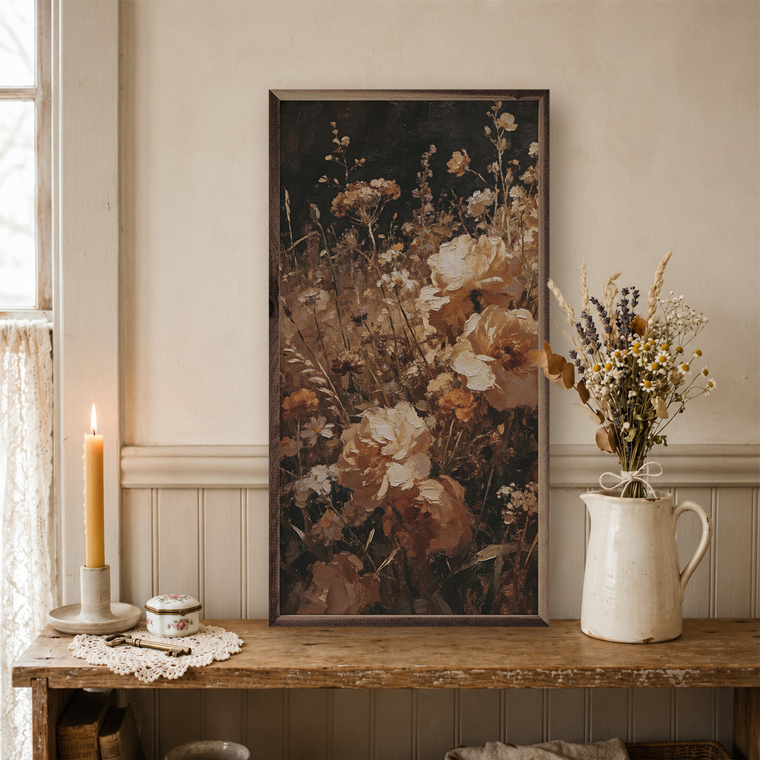 Midnight Warm Tones Wood Framed Print