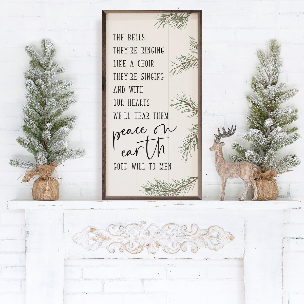 Peace On Earth Wood Framed Print