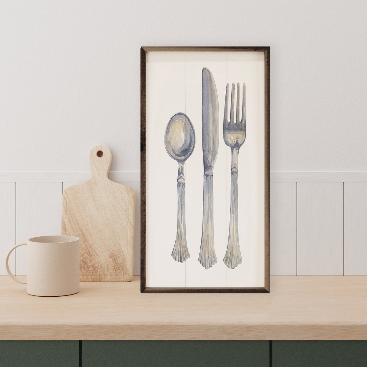 Silverware Wood Framed Print