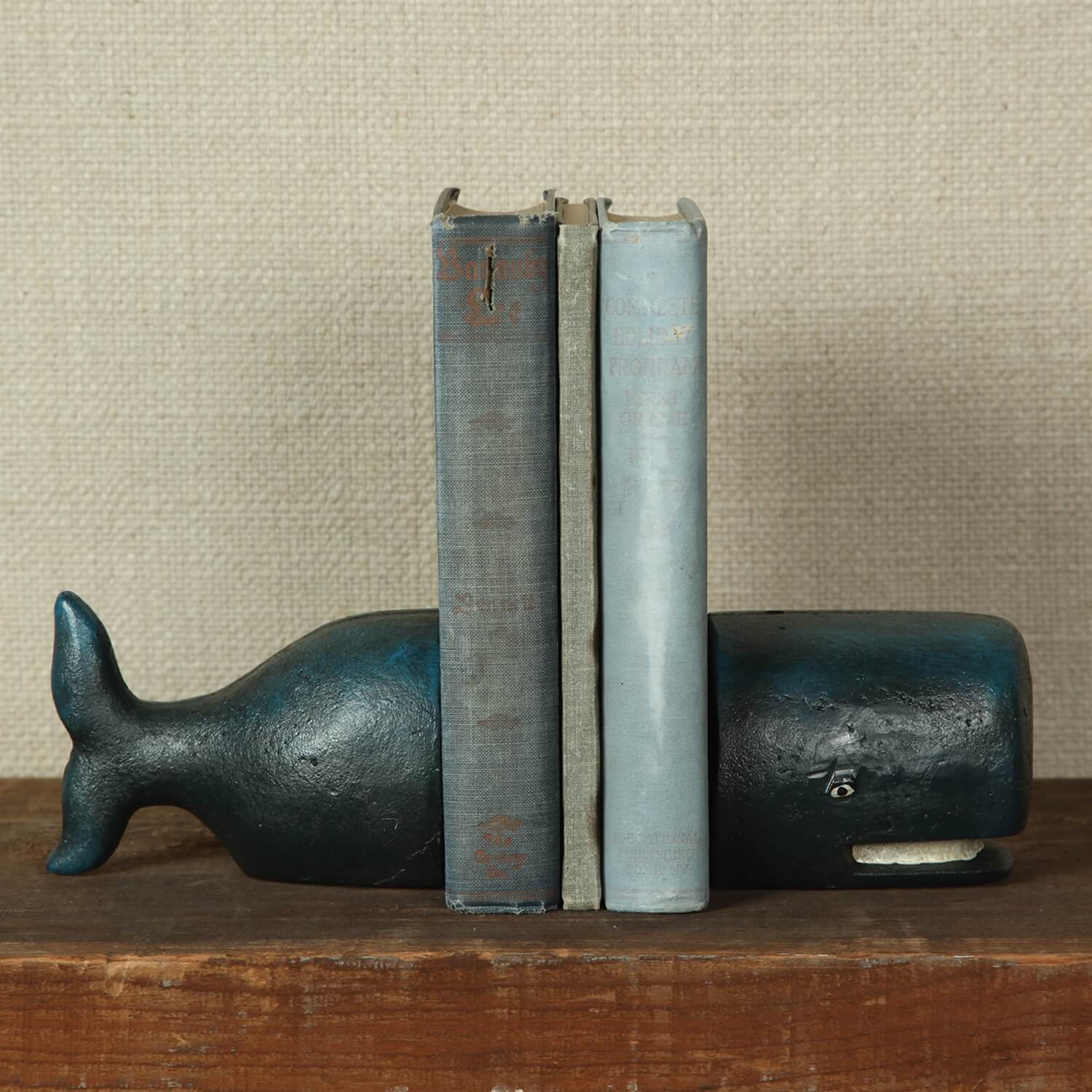 Cast Iron Whale Bookends