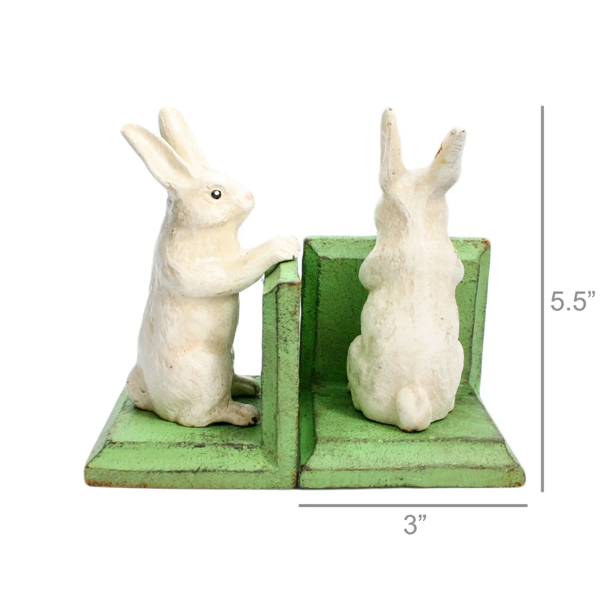 Cast Iron Bunny Bookends