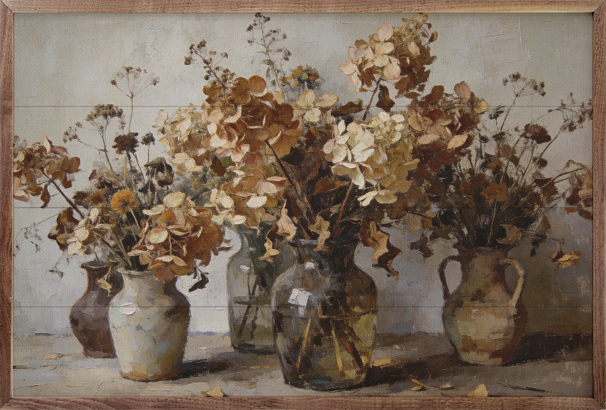 Dried Autumn Vessels Wood Framed Print