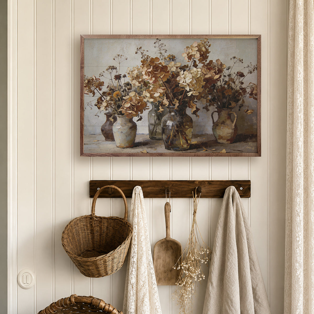 Dried Autumn Vessels Wood Framed Print