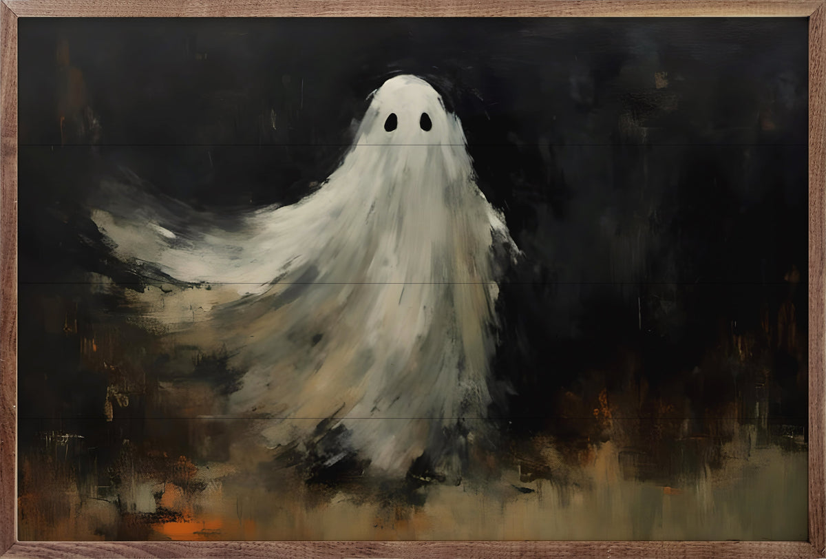 Ghost Portrait Wood Framed Print